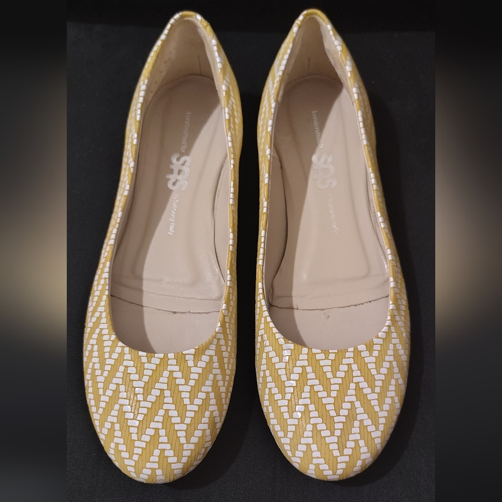SAS Women's‎ Yellow and White Flats